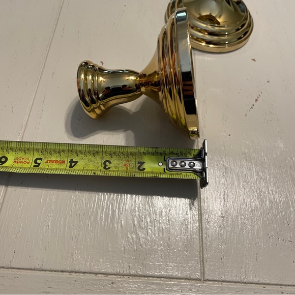 Pair of 3 1/2” VINTAGE F B ROGERS SILVER PLATE CANDLE HOLDERS Gold Tone JAPAN - Picture 9 of 10